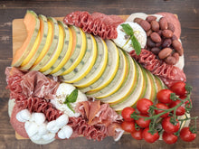 Load image into Gallery viewer, Melon Parma Ham and burrata grazing board