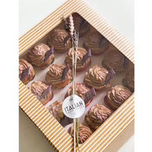 Load image into Gallery viewer, Yogurt and Vanilla Cupcakes with Nutella frosting, 16 pcs - Customizable
