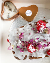 Load image into Gallery viewer, Raspberry and Rose yogurt cake loaf